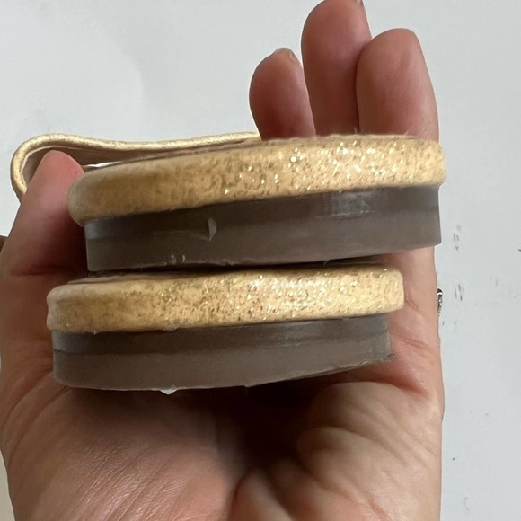 J Crew Buff Glitter Cora Criss Cross Sandals Gold - Picture 7 of 8